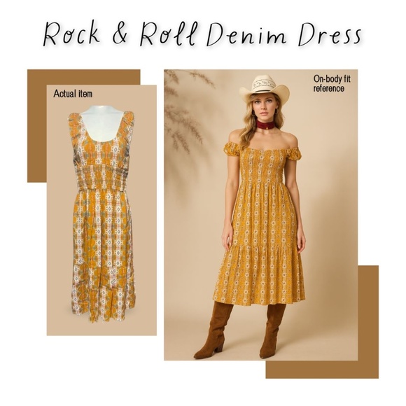 Rock & Roll Denim/ Dress/Save $5.5O on Shipping/Size M/4 Items 30 % 0ff - Picture 1 of 9